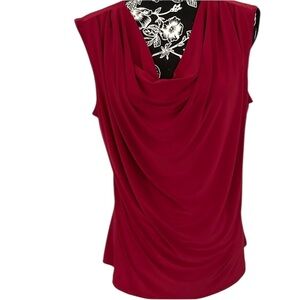 Jenni & Maris X-Large Red Sleeveless top with Draped neckline